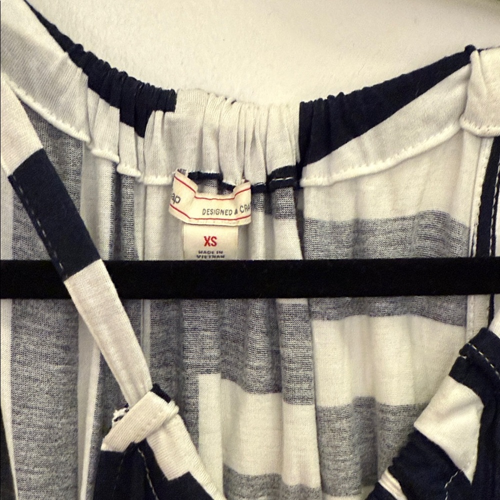 GAP Navy and White Geometric Maxi Dress - Picture 3 of 7